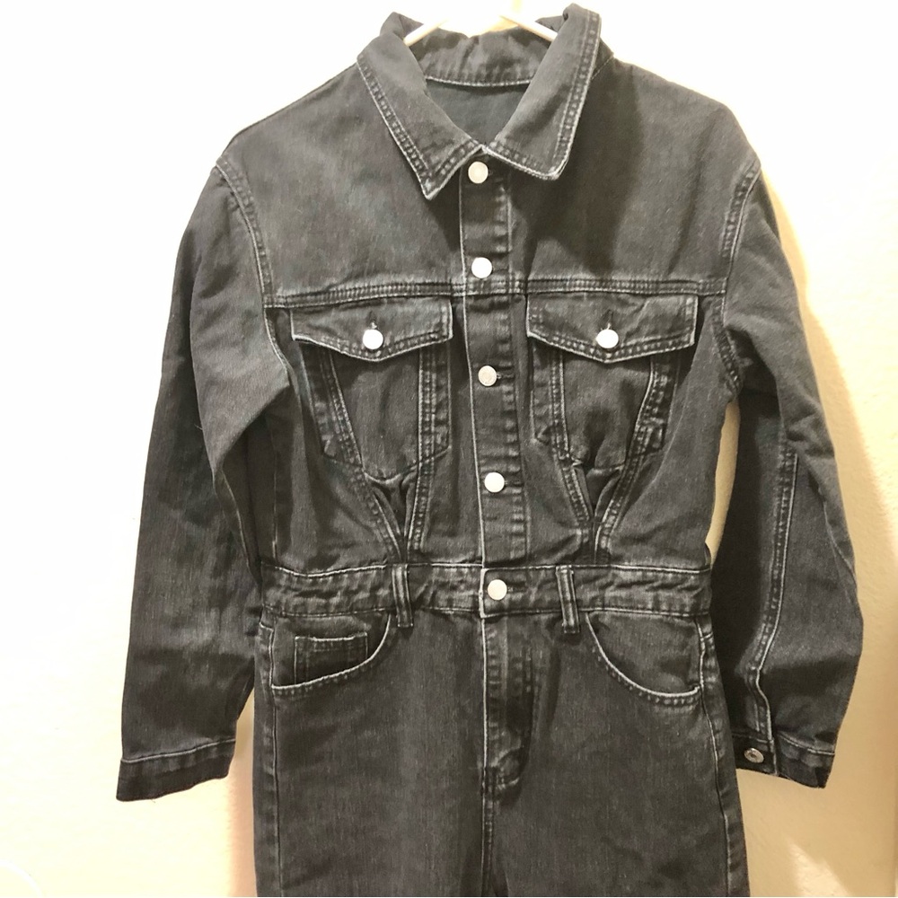Women’s Black Denim Jacket Romper